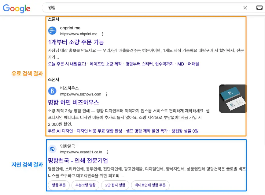 명함 serp